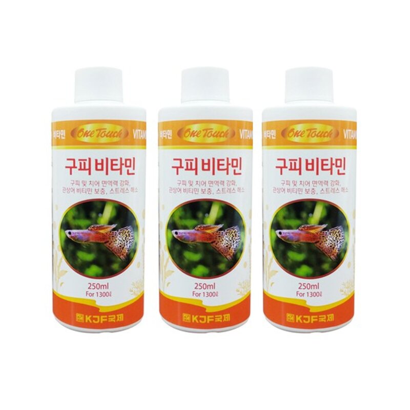 국제프리츠 관상어용 원터치 구피 비타민, 250ml, 3개