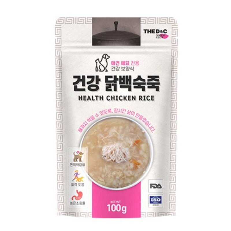 더독 건강 강아지간식 파우치, 닭백숙, 100g, 10개