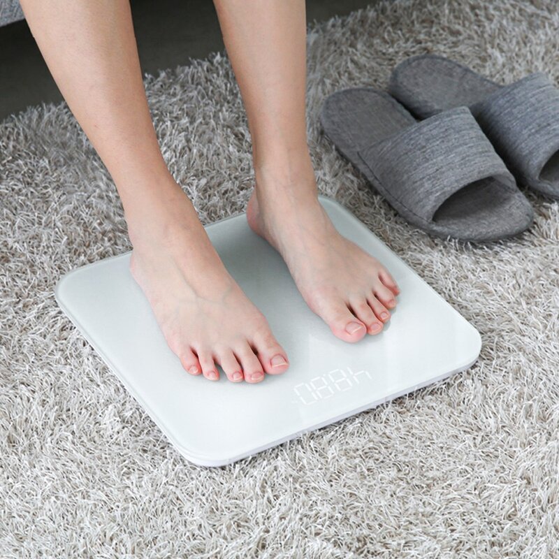 오아 LED 고정밀 디지털 체중계, 화이트