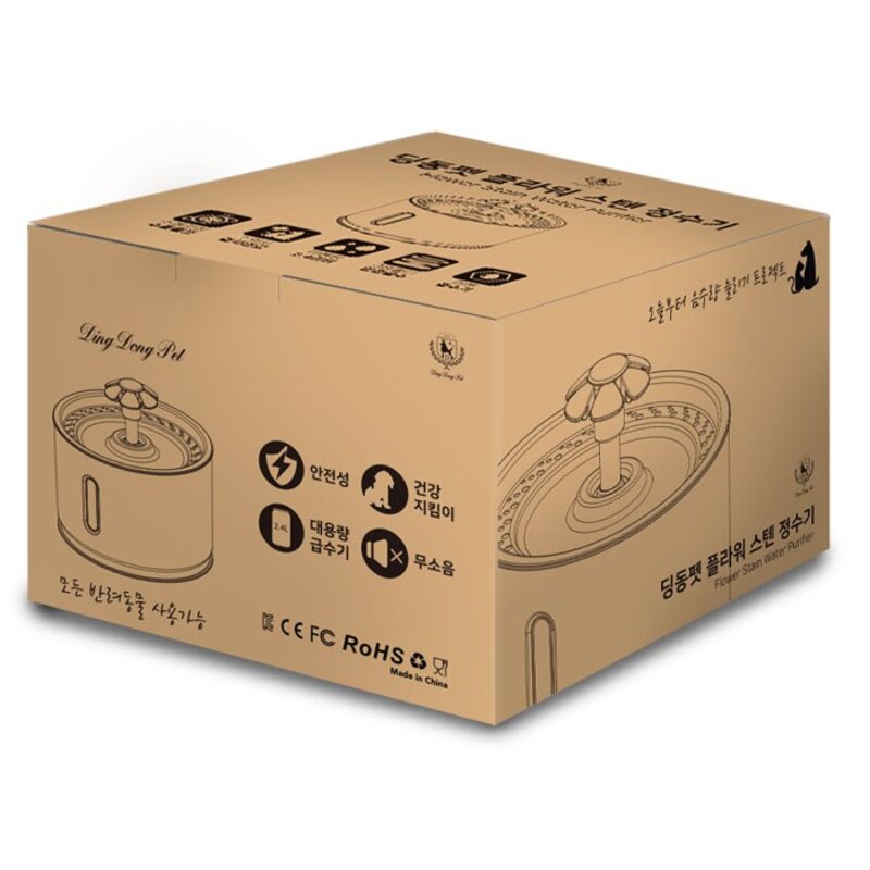 딩동펫 스텐 정수기 2L + 필터 1p, CBD-0502000, 1개