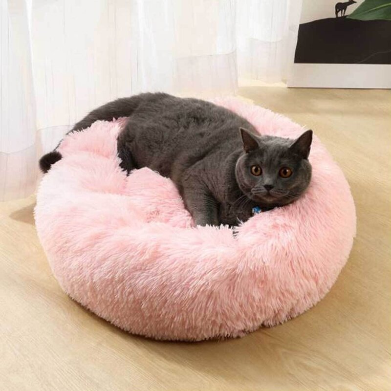 에코벨 강아지 도넛방석, 그레이, 1개