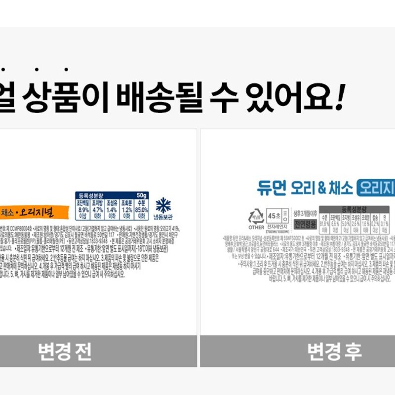 듀먼 전연령용 오리안심 & 채소 오리지널 화식사료 (냉동), 오리, 50g, 10팩