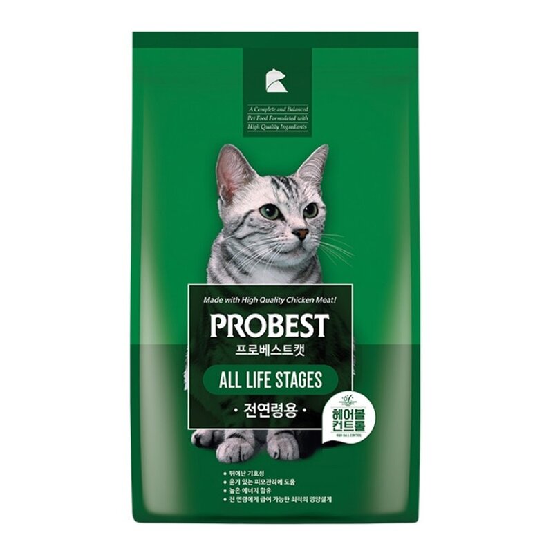 프로베스트 전연령 캣 그린 고양이 기능성 사료, 헤어볼 컨트롤, 20kg, 1개