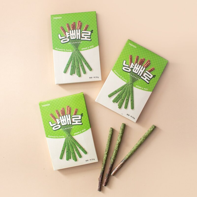 요기쏘 고양이 마따캣닢 냥빼로 장난감 20g, 혼합색상, 3개
