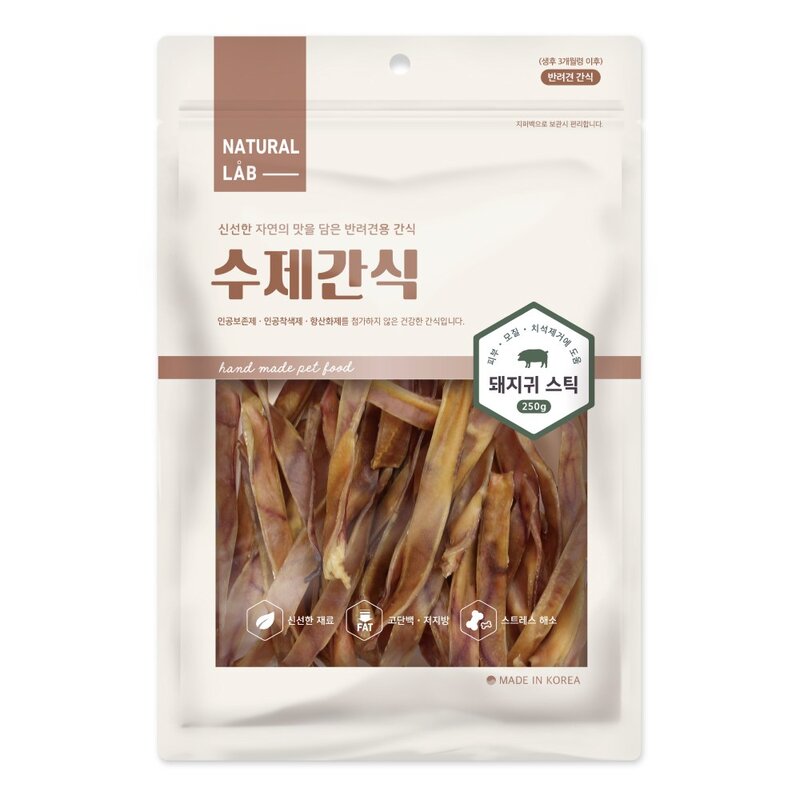 내츄럴랩 수제 건조간식, 돼지갈비, 300g, 1개