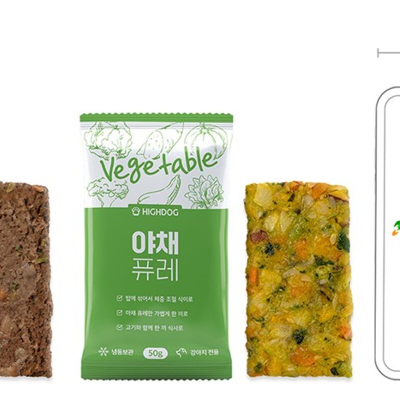 하이독 강아지 특식 사료 버라이어티팩 7종 x 50g (냉동), 1세트