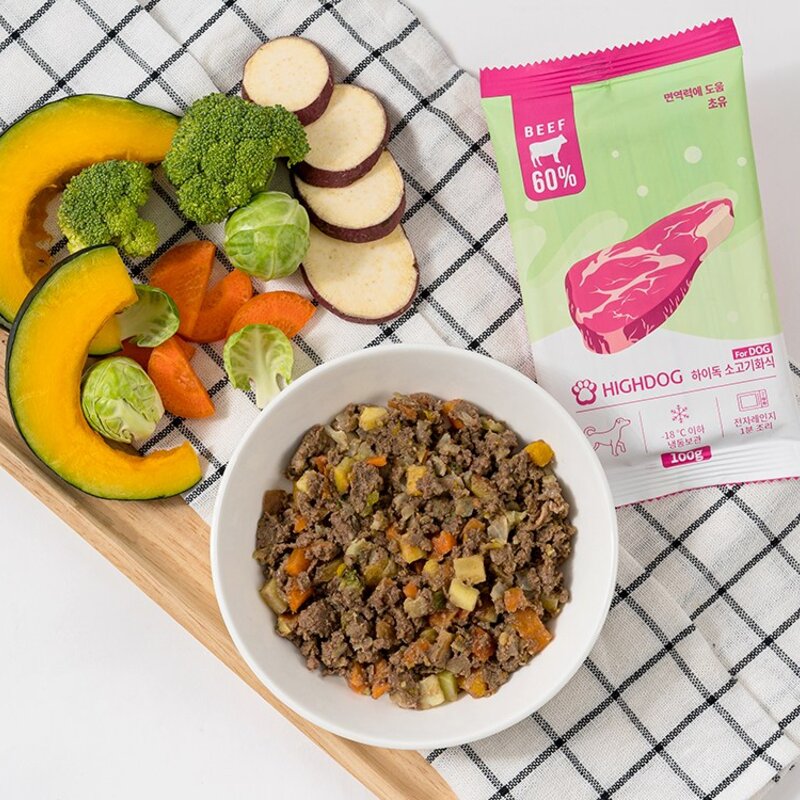 하이독 강아지 냉동 화식사료 버라이어티팩 100g x 6종, 1세트
