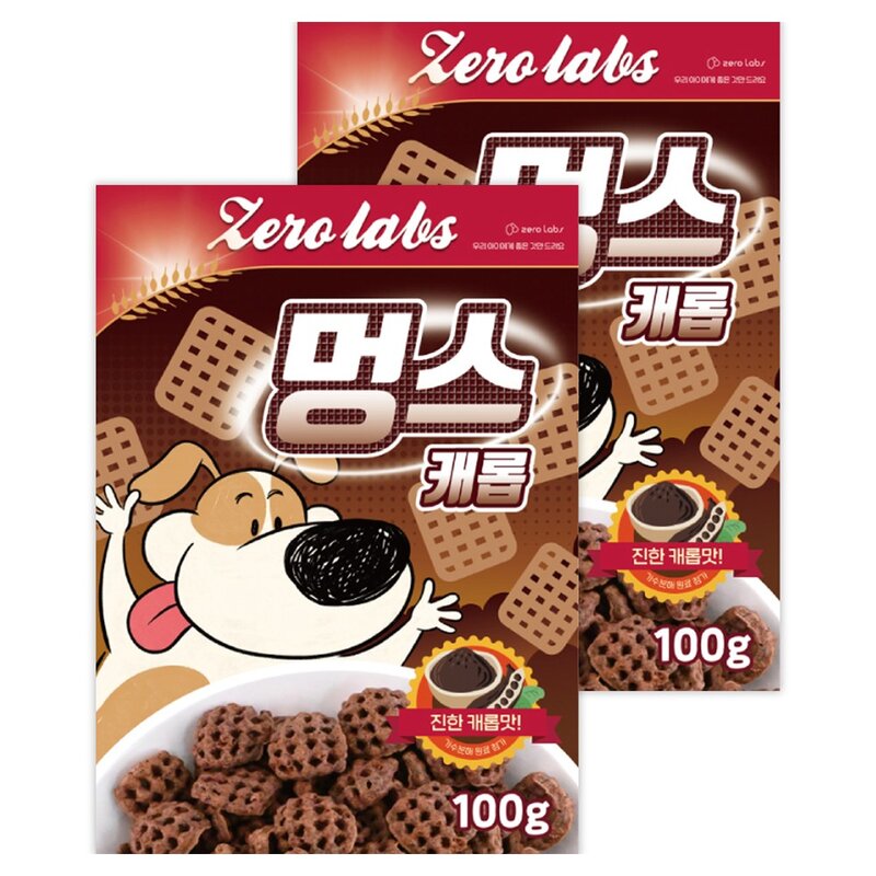제로랩스 멍스 캐롭 맛 강아지 시리얼 100g, 1개