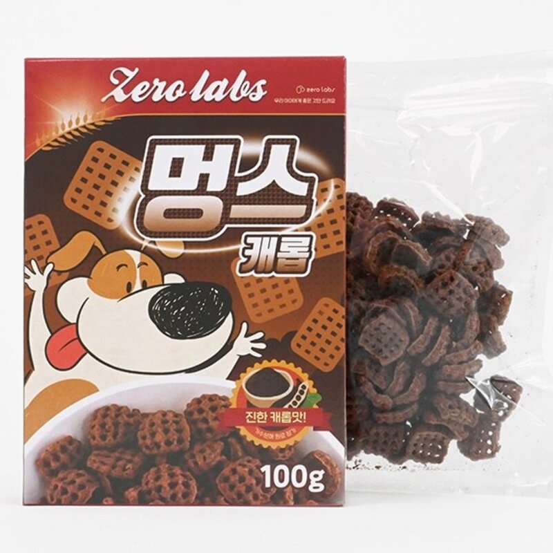 제로랩스 멍스 캐롭 맛 강아지 시리얼 100g, 1개