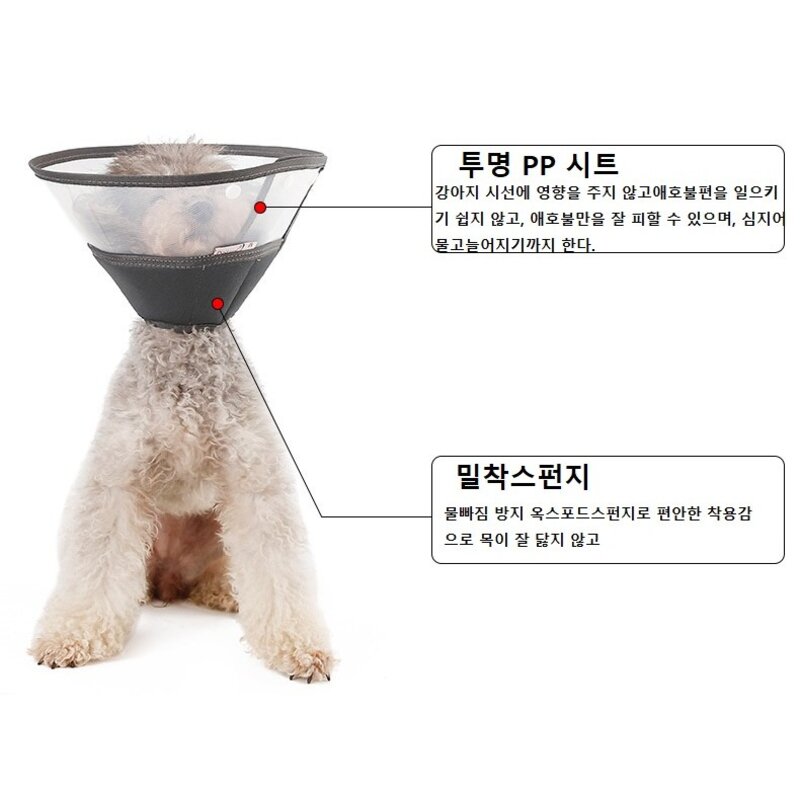 애견 칼라 소형 고양이 강아지 칼라 물림 방지 핥기 방지 칼라 미용 보호 헤드커버 엘리자베스 헤드커버, blue, 1개
