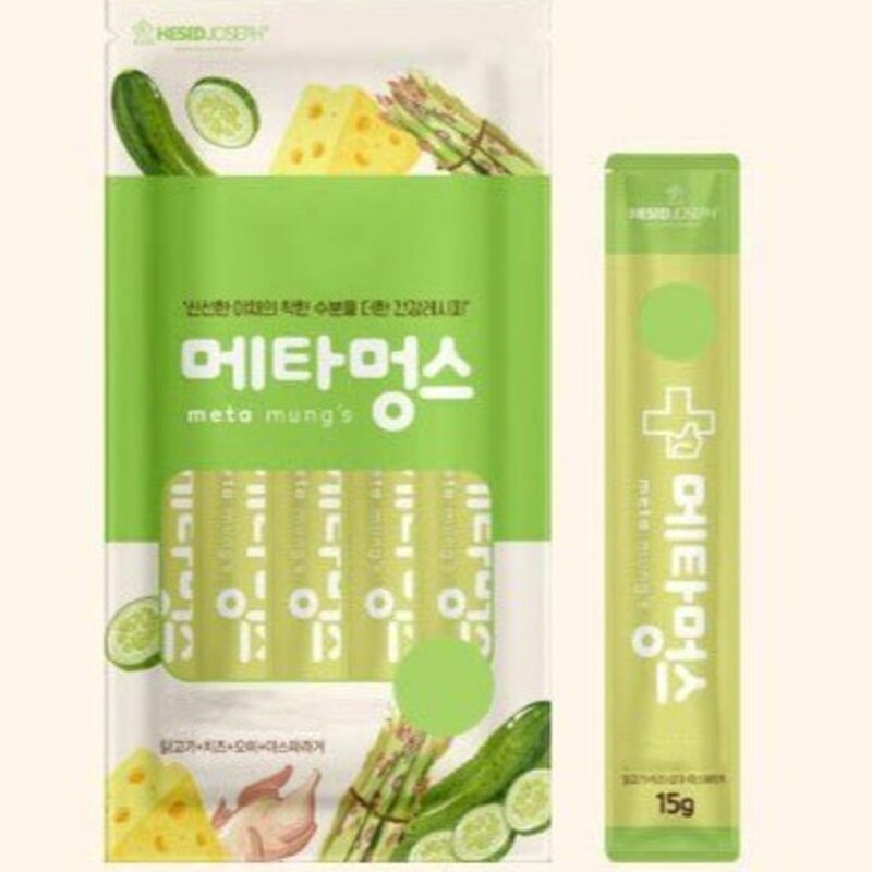 메타멍스 강아지 츄르 체중 유지, 닭고기+치즈+오이+아스파라거, 75g, 10개