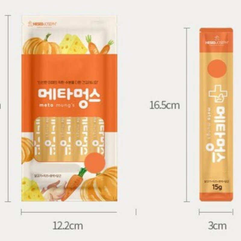 메타멍스 강아지 츄르 체중 유지, 닭고기+치즈+오이+아스파라거, 75g, 10개