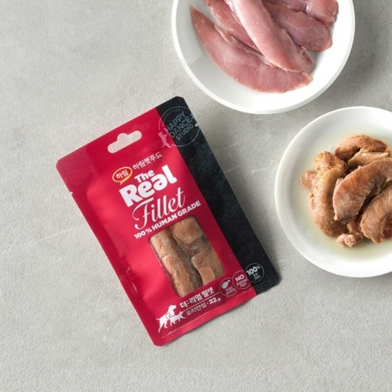 반려동물 하림펫푸드 더리얼 필렛 오리안심, 오리, 22g, 5개