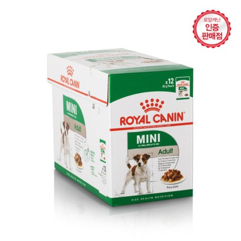 로얄캐닌 DOG 미니 어덜트 85g x 12개 습식파우치, 단품