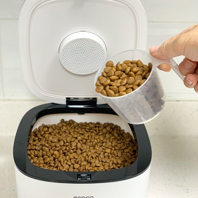 살림의발견 원터치 밀폐형 다담다 사료통 v2, 5L, 블랙, 1개