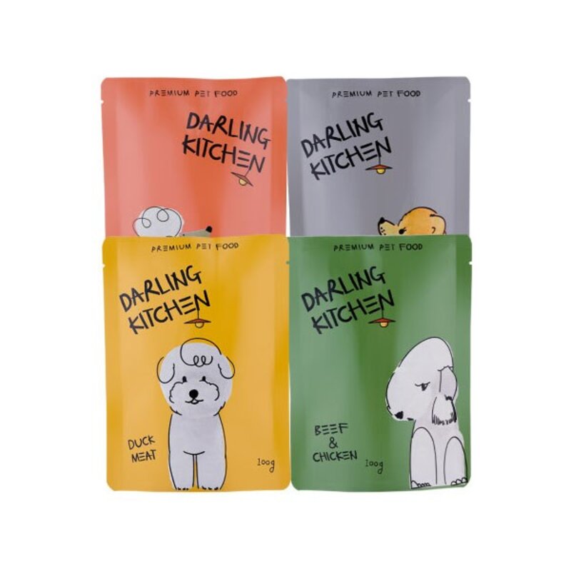 달링키친 강아지화식 100g X 4개 유통기한 임박, 02_닭고기 100gX4개