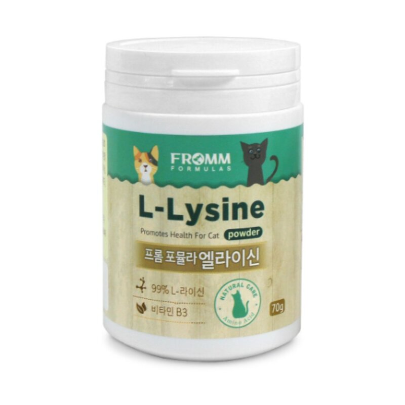 고양이항생제 구내염약 허피스 면역 엘라이신 길고양이 영양제 70g, 1개