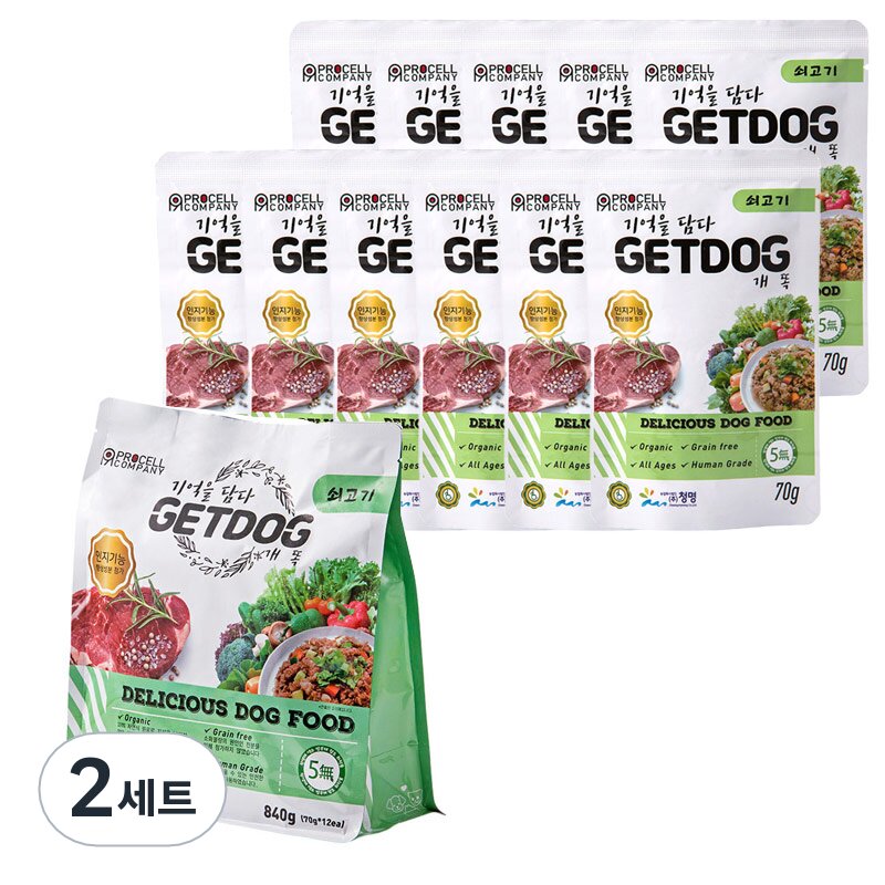 개똑 전연령용 그레인프리 습식사료 12p, 연어, 70g, 1세트