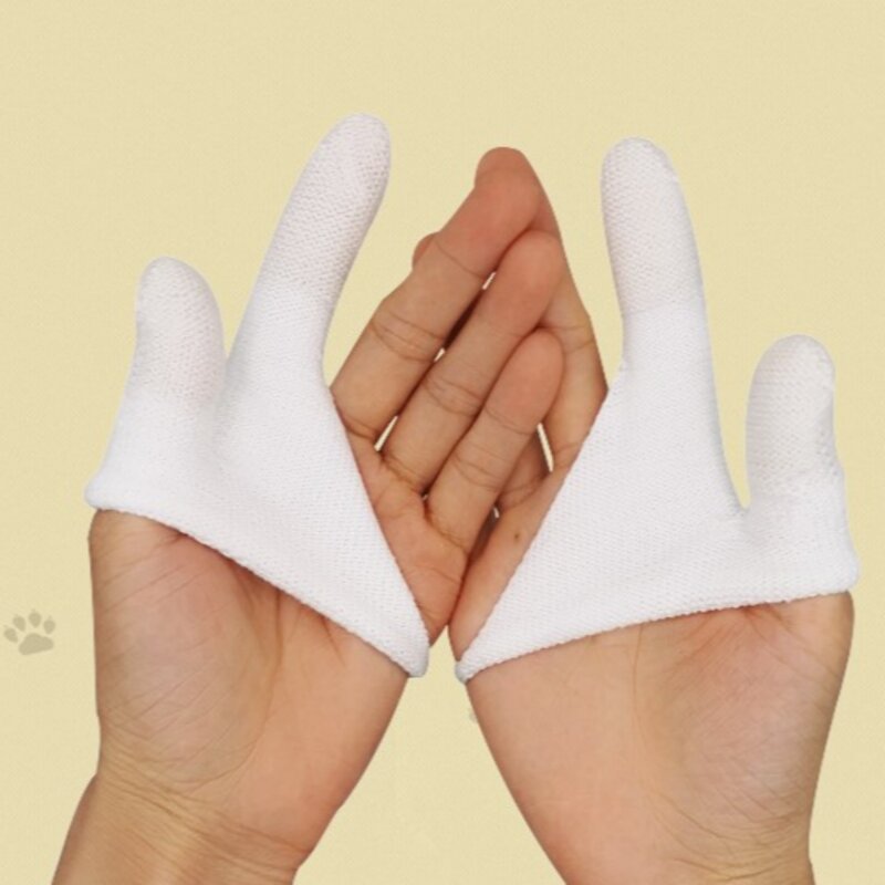 247Products 강아지 고양이 손가락칫솔, 아이보리, 3개