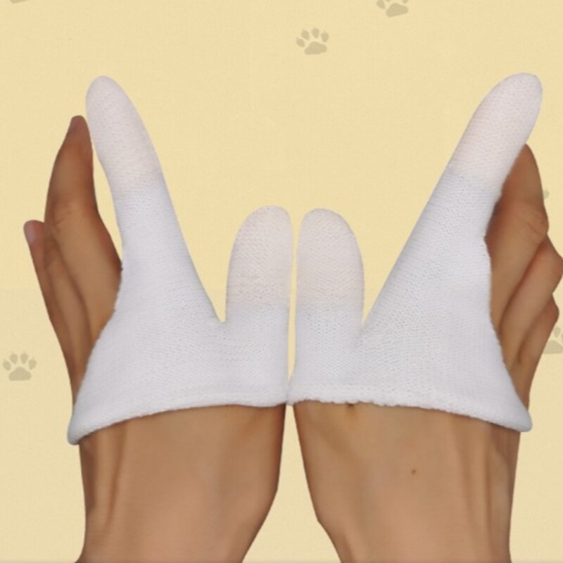 247Products 강아지 고양이 손가락칫솔, 아이보리, 3개