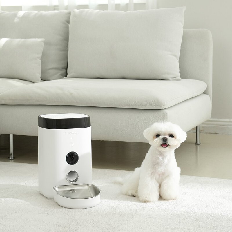 펫쭈 스마트 자동급식기 홈캠 F10 강아지 고양이 펫, 화이트 / 3.6L