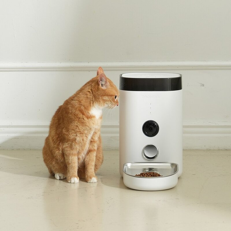 펫쭈 스마트 자동급식기 홈캠 F10 강아지 고양이 펫, 화이트 / 3.6L