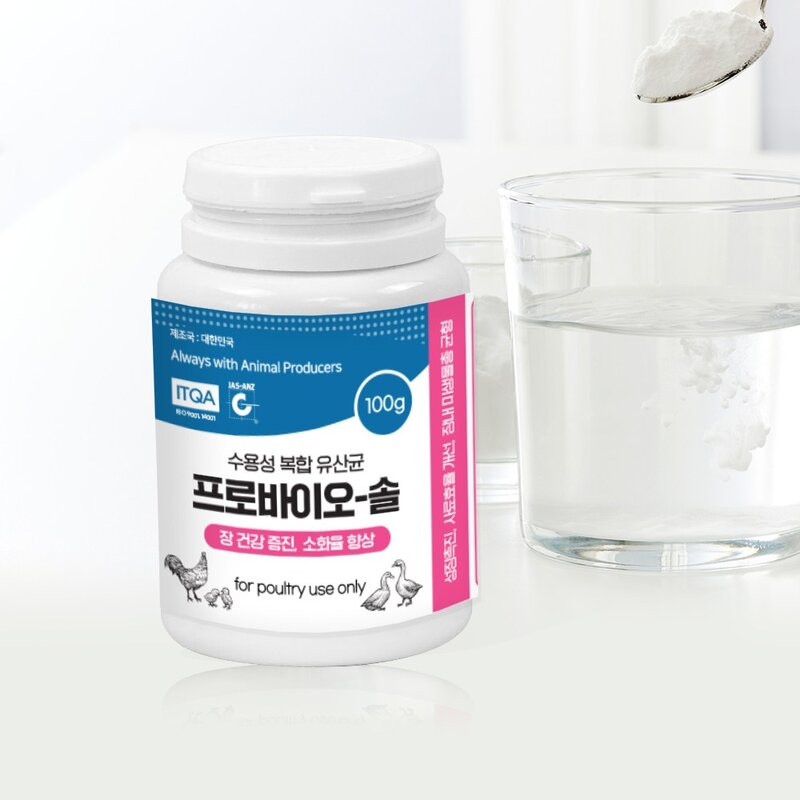 프로바이오-솔 영양제 100g (수용성) 닭 병아리 조류 병원균억제 소화율 향상 생균제, 1개