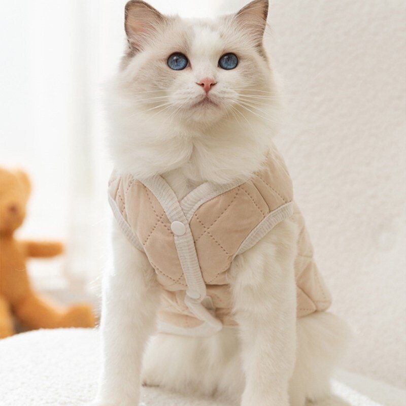 강아지 패딩 겨울옷 누빔 조끼 고양이, 베어패치 패딩조끼 퍼플, 1개