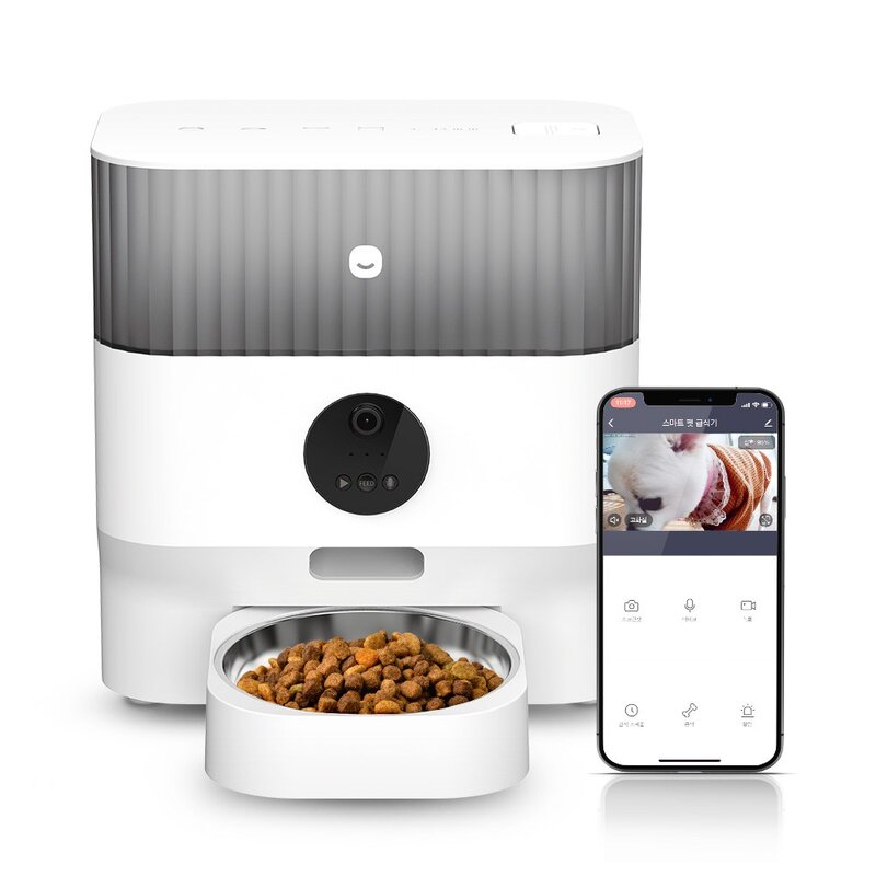 헤이홈 IoT 반려동물 카메라 스마트 펫 자동 급식기, 5L, 혼합색상, 1개