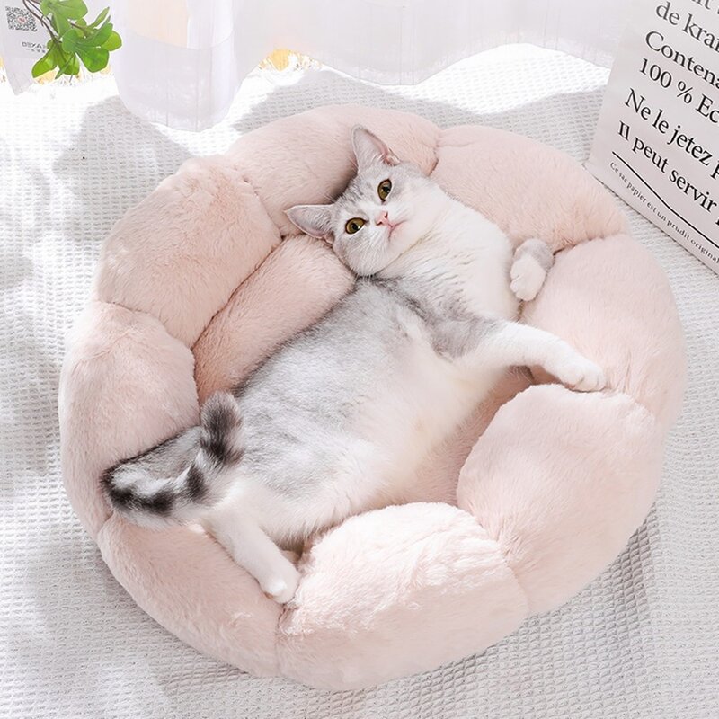 보유샵 강아지 고양이 애견 방석 침대 쿠션 롱퍼 극세사, B-블루, 1개, 꽃잎B