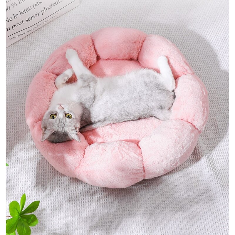 보유샵 강아지 고양이 애견 방석 침대 쿠션 롱퍼 극세사, B-블루, 1개, 꽃잎B