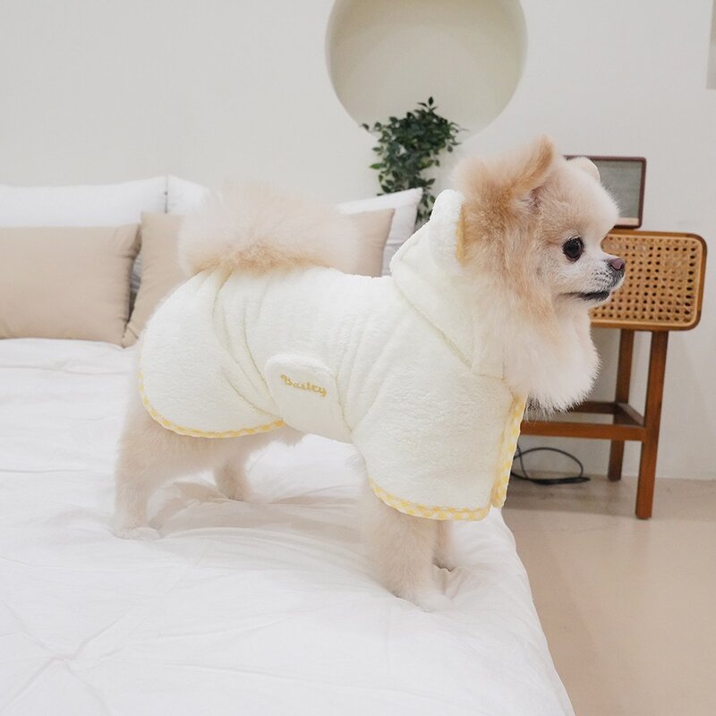 베일리 드라이 샤워 가운 강아지수건 애견 목욕 펫타올, 블루, 1개