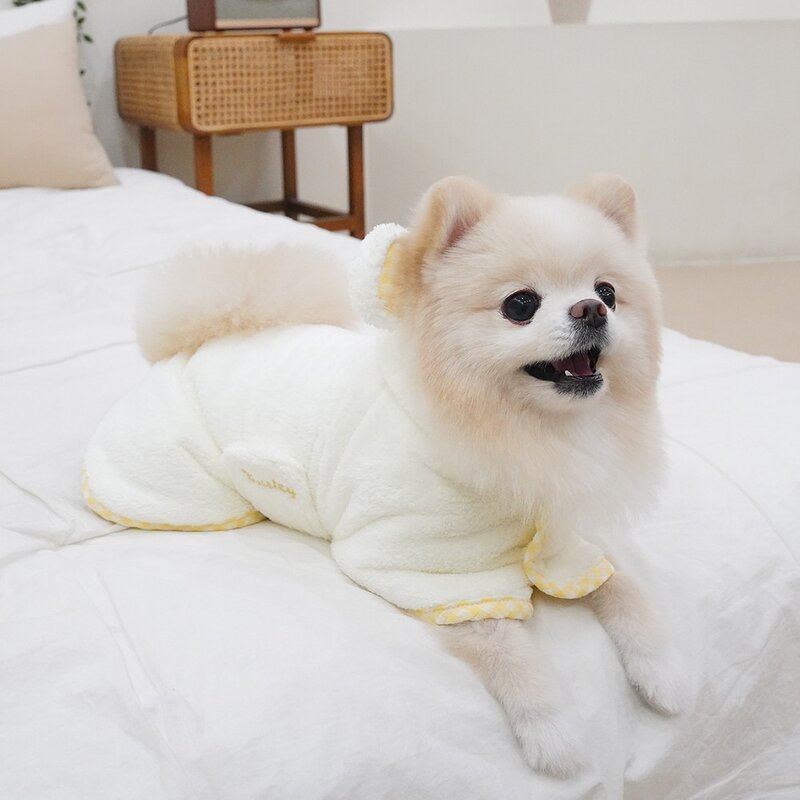 베일리 드라이 샤워 가운 강아지수건 애견 목욕 펫타올, 블루, 1개