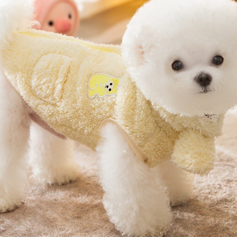 강아지 수면 조끼 고양이 겨울옷 후리스 목도리SET, 젤리곰 후리스 조끼 퍼플, 1개