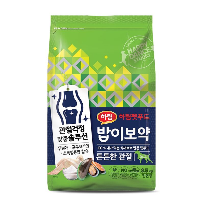 하림펫푸드 전연령 밥이보약 DOG 튼튼한 관절 기능성 사료, 튼튼한관절, 3.4kg, 1개
