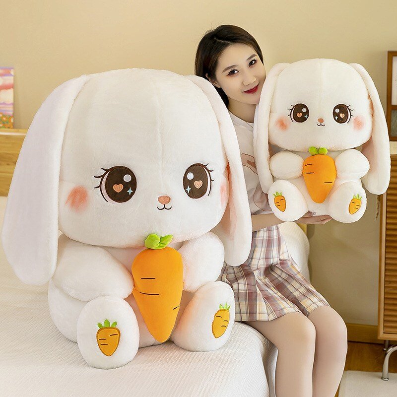 [까투리네] 보송보송 귀여운 당근 토끼 애착인형 혼합색상