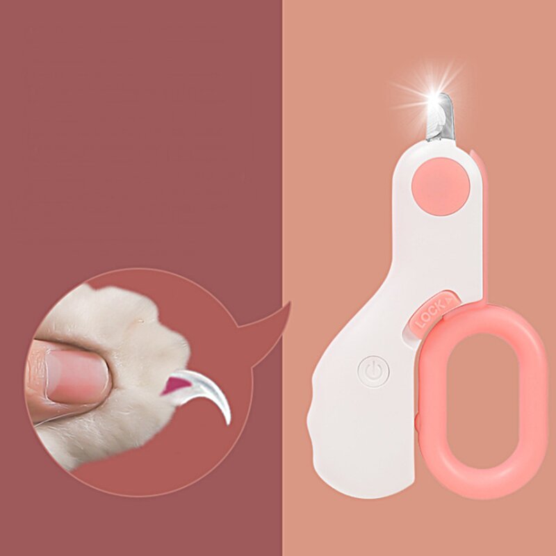 강아지 LED 발톱깎이 고양이 발톱깎기, 1개, 가위형 mini 6.2x10.5x1.5cm 그린