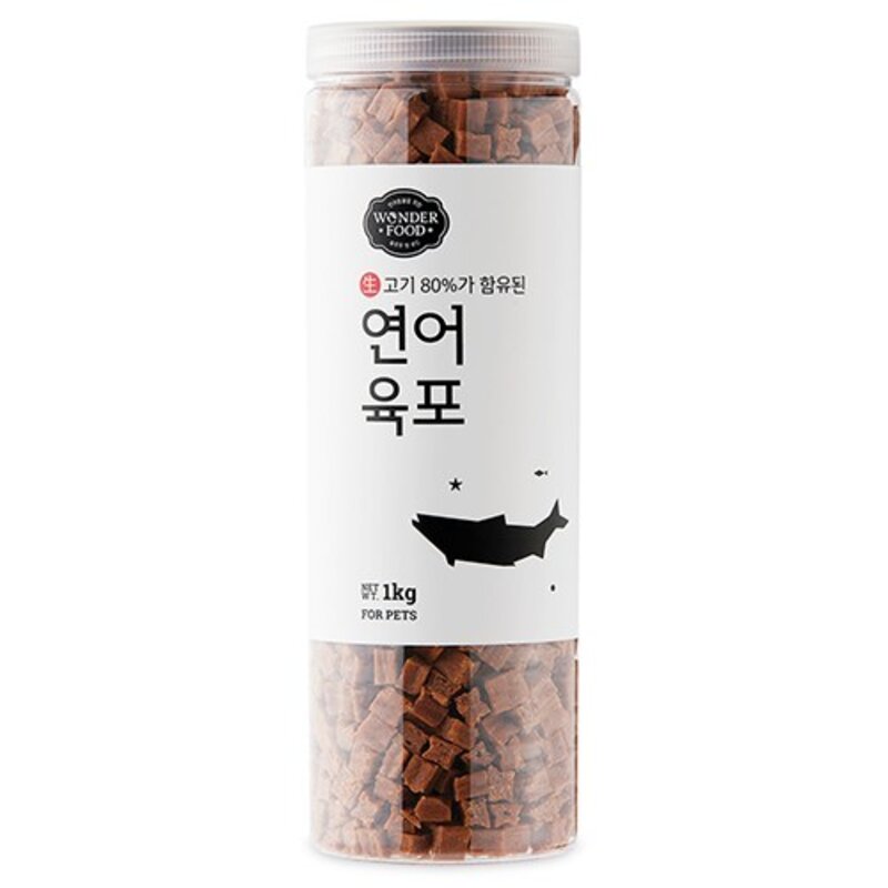 원더푸드 강아지 대용량 고기가득 담은 져키 육포, 1kg, 1개, 황태