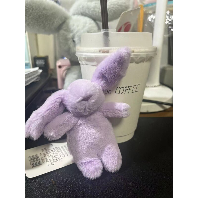 로딩 토끼 키홀더 키링 귀여운 토끼인형 10cm, 1개, 블랙