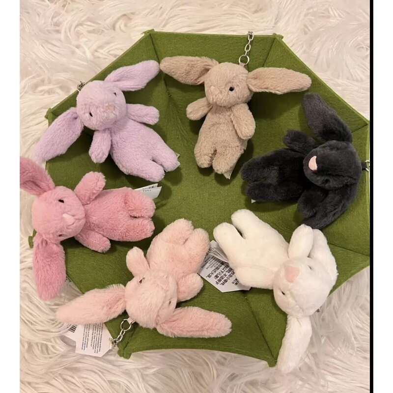 로딩 토끼 키홀더 키링 귀여운 토끼인형 10cm, 1개, 블랙