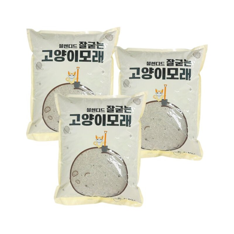 블렌디드 잘굳는 고양이모래 5.8kg 3개(30L), 3개