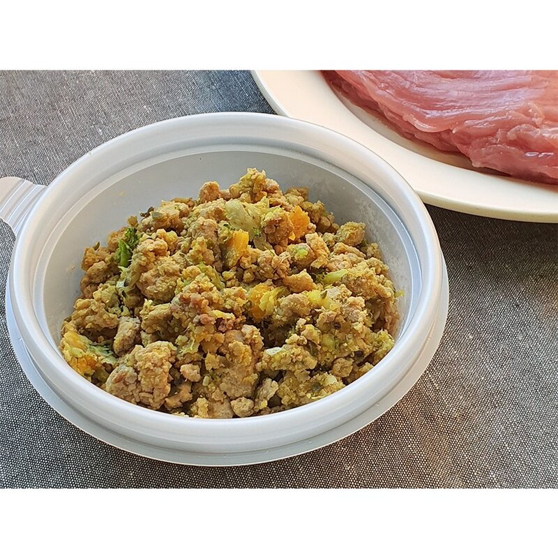오밀오밀 로우키친 강아지 화식 습식 사료 대용량, 1개, 500g, 무항생제 국내산 유황오리