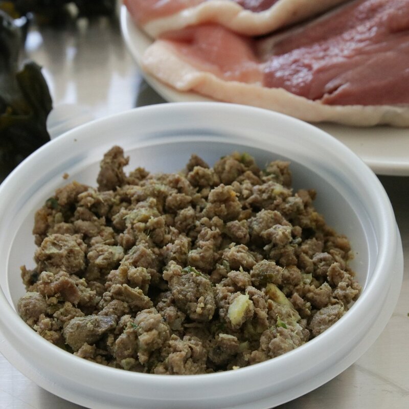 오밀오밀 로우키친 강아지 화식 습식 사료 대용량, 1개, 500g, 무항생제 국내산 유황오리