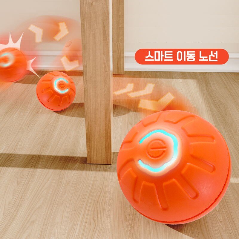 스노우드림 고양이 강아지 자동 공 움직이는 점핑볼 스마트볼, 블루, 1개