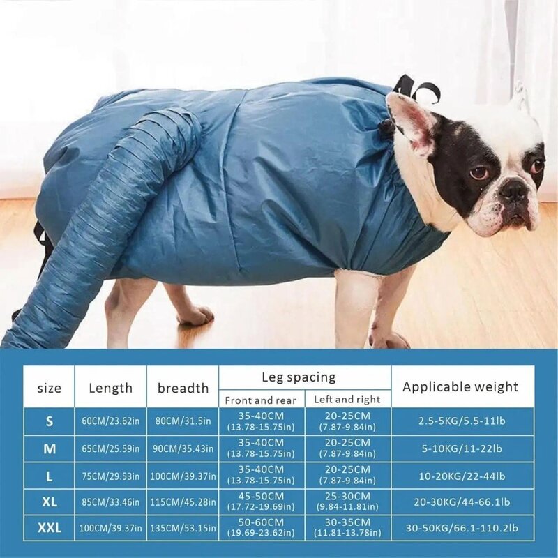 강아지체중계 애완 동물 개 고양이 토끼 목욕 헤어 건조 가방 빠르고 쉬운 청소 뷰티 케어 접이식, [01]하늘색+XL, 1개