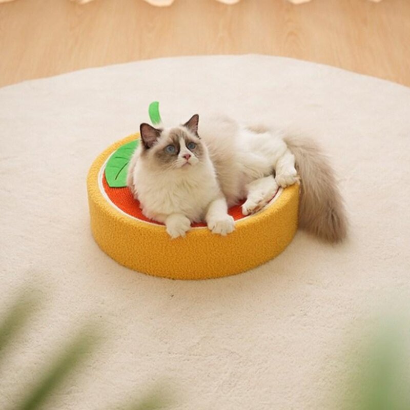 고양이를 위한 스크래쳐 침대, 1개, 오랜지