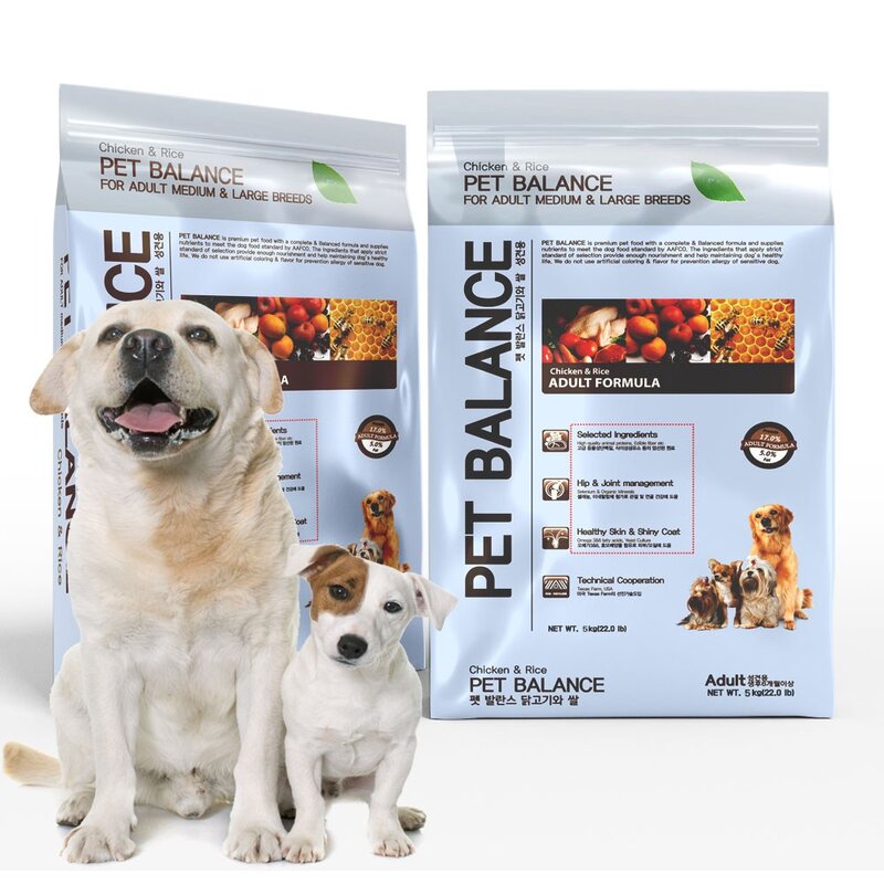 펫발란스 닭고기와 쌀 전연령용 강아지 사료 5Kg+2개, 5kg+5kg, 5kg