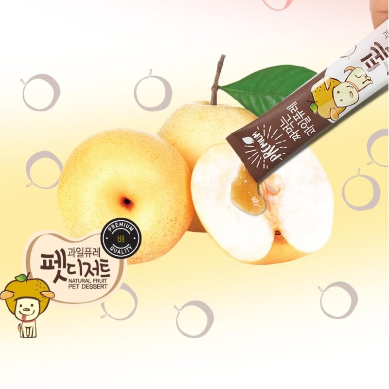 햝아먹는 강아지 소화가잘되는 배 과일디저트 애견쿠키, 105g, 1개
