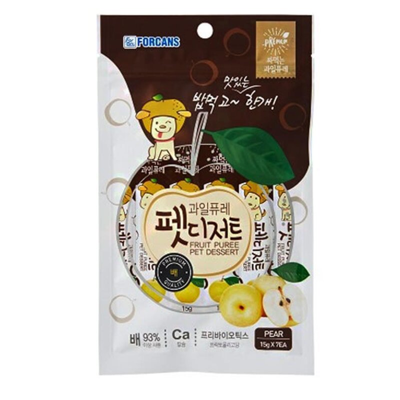 햝아먹는 강아지 소화가잘되는 배 과일디저트 애견쿠키, 105g, 1개