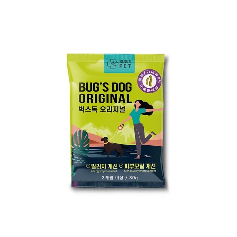 소포장 여행용 고소한 곤충단백질 애견사료 30g 강아지 개사료, 1개